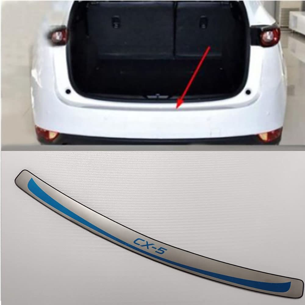 1 Stuks Achterbumperbeschermer voor Mazda CX-5 CX5 2013-2022 2023 2024, Carbon Fiber Achterbumperbeschermer voor Kofferbak