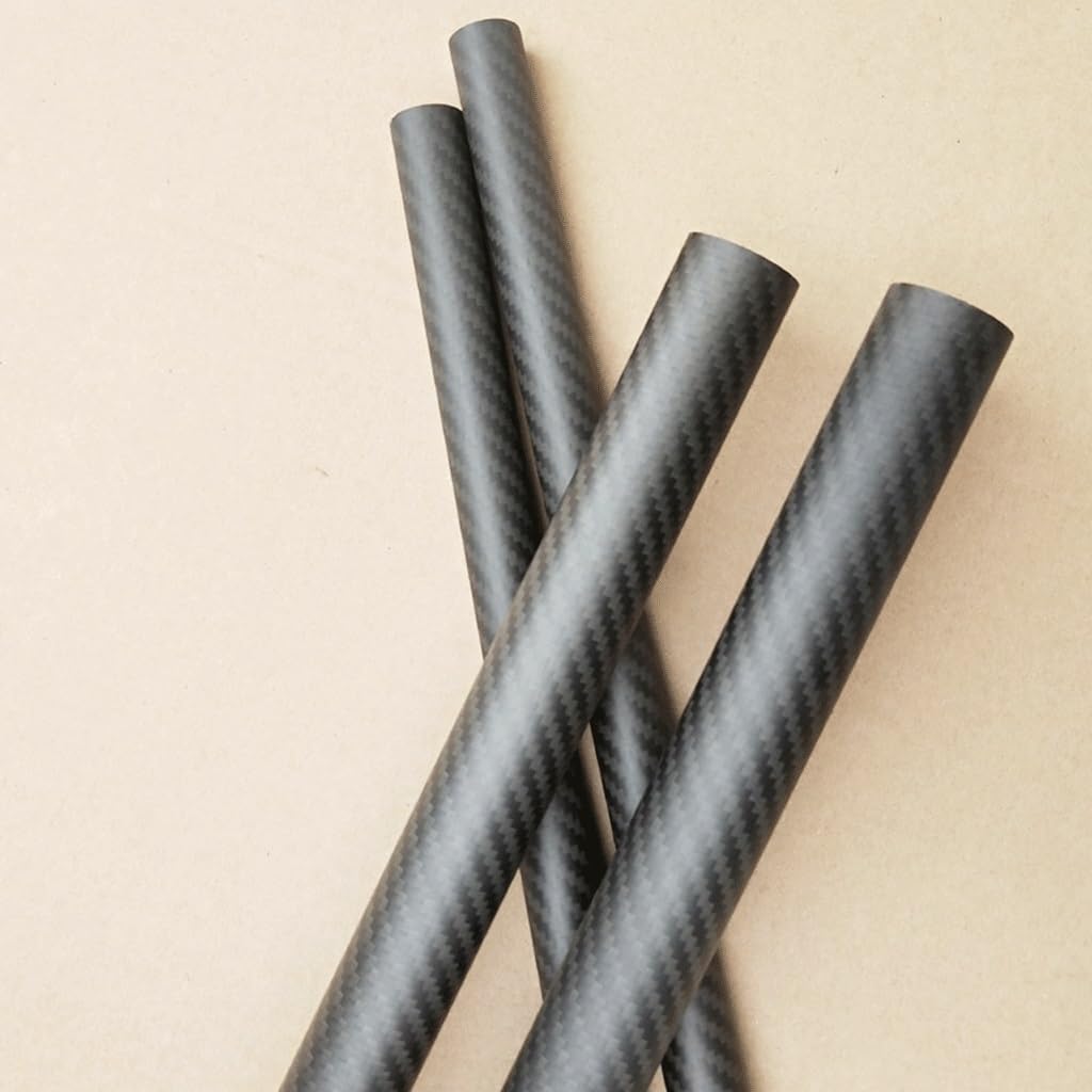Tubos de fibra de carbono Twill Matte 3K, 2 piezas