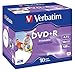 Produktbild Verbatim DVD+R Wide Inkjet Printable 4.7GB, 10er Jewel Case, DVD Rohlinge bedruckbar, 16-fache Brenngeschwindigkeit & Hardcoat Scratch Guard, DVD-R printable, DVD leer, Rohlinge DVD