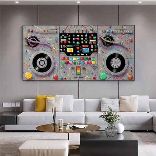 Art mural instrument de musique pour créer une ambiance salon dynamique