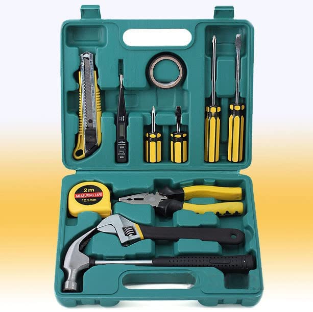 Belanto12 in 1 Home Tool Kit Set, Electrical Repair Tool Storage Kit Set for Emergency Uses, Screwdriver, Hammer, Measuring Tape, Wrenches, Cutter and Pliers All Kit Set & Accessories