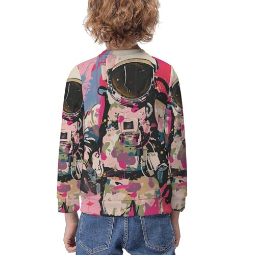Pink Camouflage Military (2) Children's Casual Pullover Sweatshirt Loose Fit9-11Y2