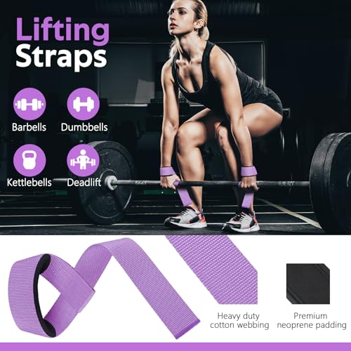 Image of WALITO 8Pcs Barbell Pad Set for Hip Thrust - Squat Pad,Gym Accessories for Women with Bar Bad,Bench Press, with Gym Ankle Straps,Resistance Bands for Working Out,Lifting Strap,Carry Bag