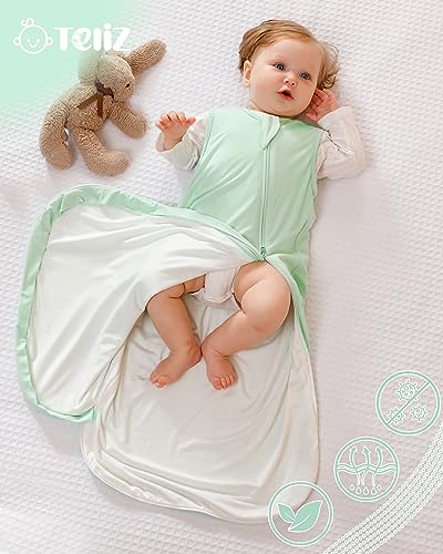 Image of TELIZ Baby Sleeping Bag Unisex Rayon Wearable Blankets for Baby and Toddlers Sleep Sacks 0.5 TOG