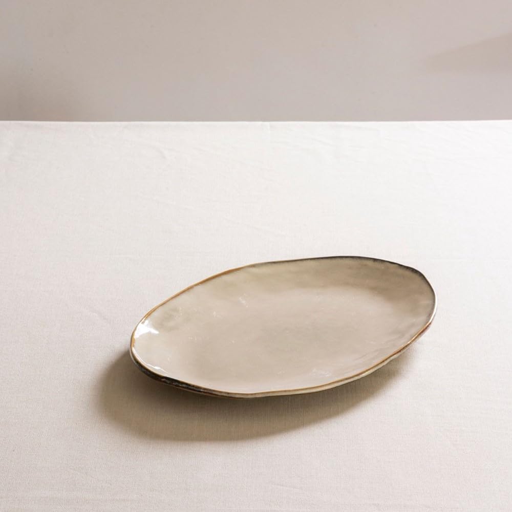 Ciotola ovale 34 x 23 cm, crema