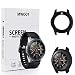 Produktbild MWOOT 2 Stück Schutzfolie aus Glas und eine Schutzhülle (Schwarz) für Samsung Galaxy Watch 46MM und Nur Samsung Gear S3 Frontier (Nicht für Classic)9H Härte Kratzfest Displayschutzglas