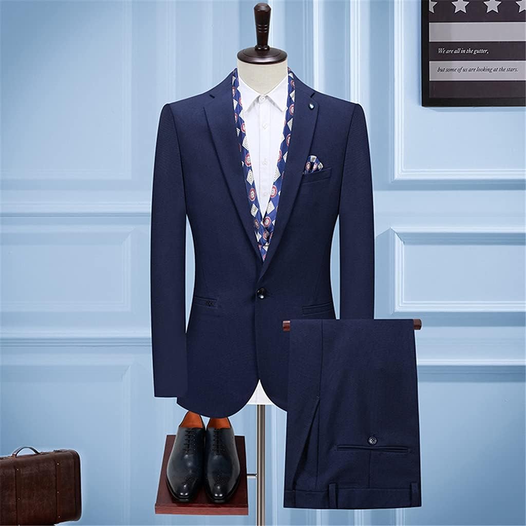 Men Suits Business Suit 2 Pieces Jacket Pants Wedding Groom Party Formal Casual Work Office