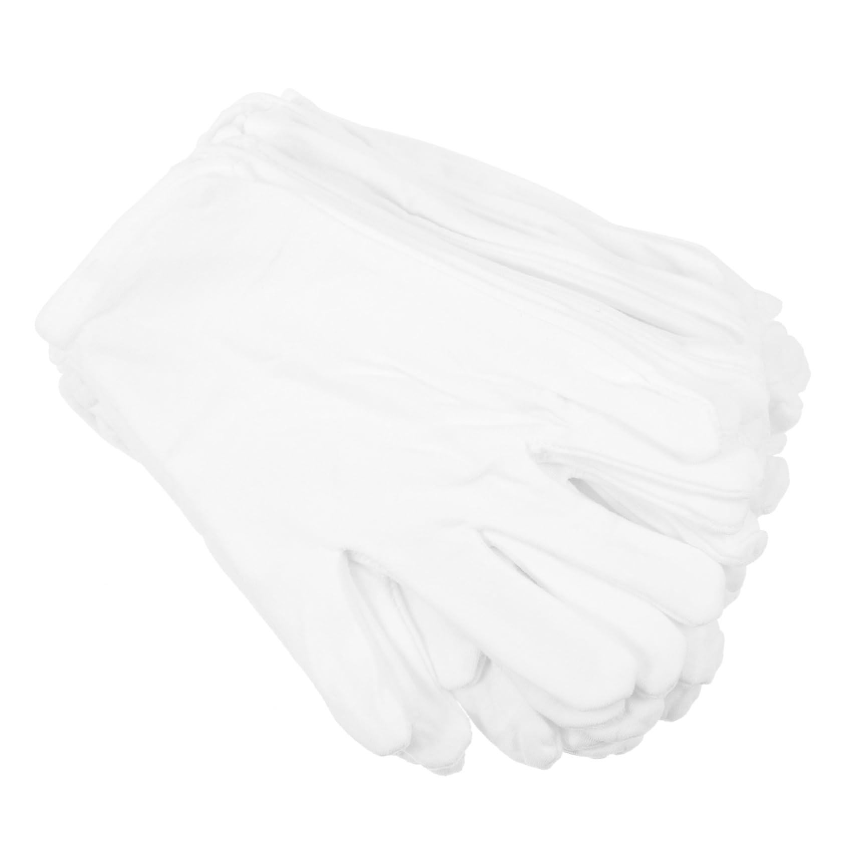 SOESFOUFU Elastic Cotton Hand Covers 12 Pack Washable Men's -Proof White Watch Jewelry Gloves