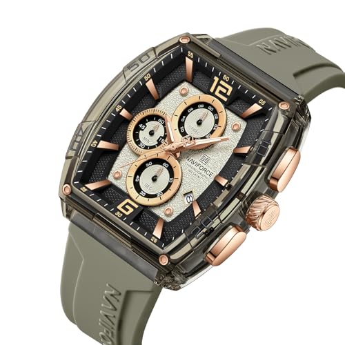 Image of NAVIFORCE NF6101 Multifunctional Chronograph dial with Silicon Strap Analog Watch