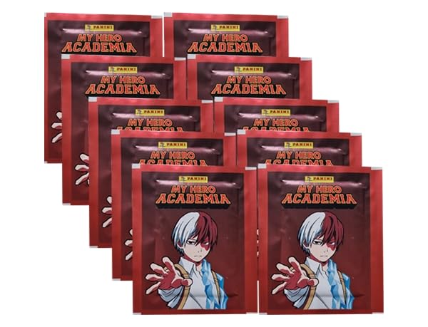 Panini My Hero Academia Sticker - 1 álbum de recortes + 10 bolsas de pegatinas (álbum de recortes, versión alemana)