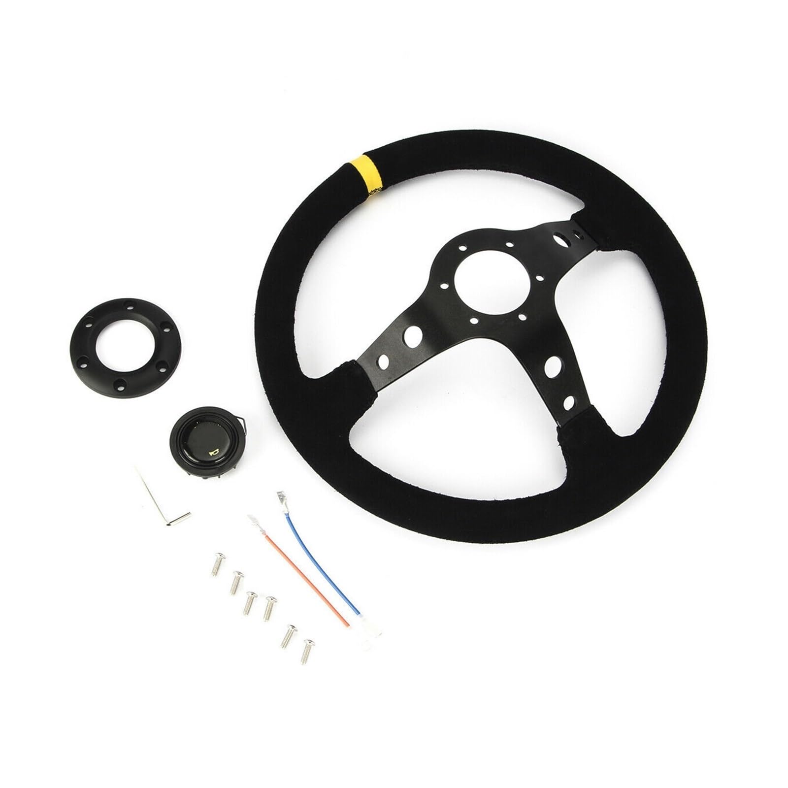 Xuanqingyi Store 350mm 14 Pollici Volante for Auto Drift Racing Game Volante Universale 70mm PCD Compatibile con Logitech G29 G920 G923