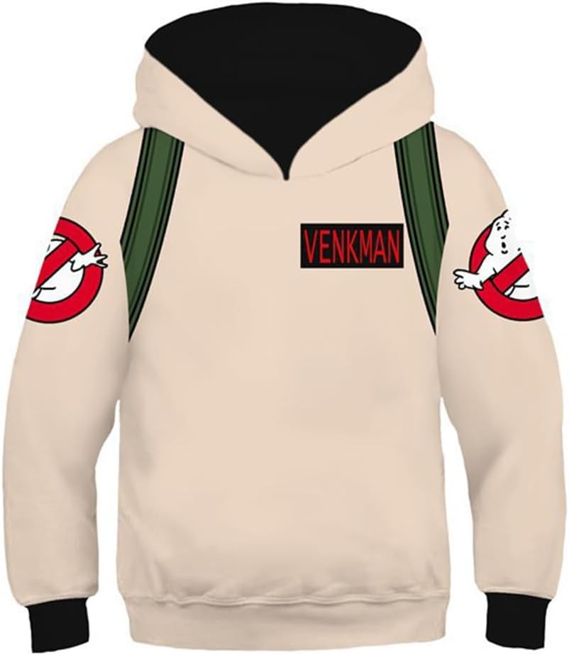 Anime Kids Hoodie Ghoul Hunter Cosplay Sweatshirt 3D Printed Zip Up Halloween Costume Jackets Coat