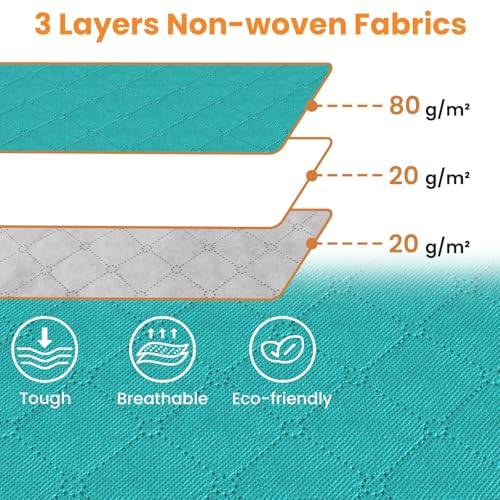 Image of Fab totes 24 Gallons Clothes Storage, Foldable Thick Fabric Blanket Storage Bags, Containers for Organizing Bedroom, Closet, Clothing, Comforter, Organization with Handle (4 Pack,Green)