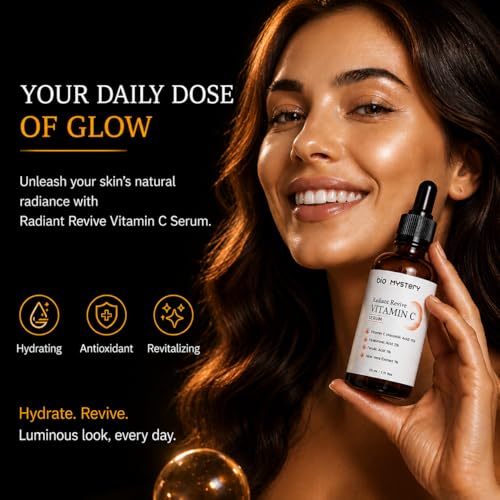 Image of Retinol Radiant Revive Vitamin-C Face Serum | Anti-Aging Booster for Fine Lines, Sun Spots & Uneven Tone - 33 ml / 1.11 oz
