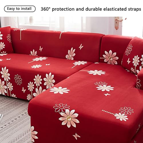 Housse de canapé d'angle sectionnel en velours extensible de 1 à 4 places - 6