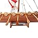 Old Modern Handicrafts Collectible Wood Drakkar Viking Wooden Boat Model - Made from Premium Quality Wood - 25.0L x 7.0W x 20.0H Inches