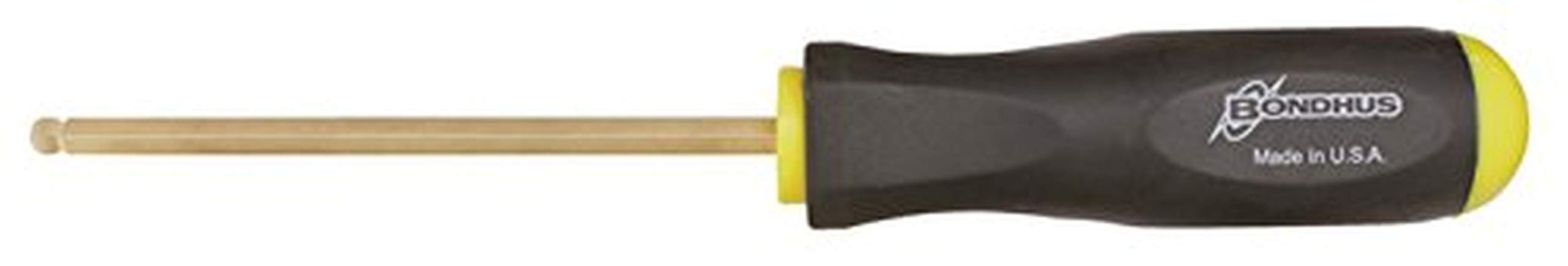 Bondhus 38609 5/32-calowy śrubokręt sześciokątny z końcówką kulową z wykończeniem GoldGuard, 9 cm, 2 szt