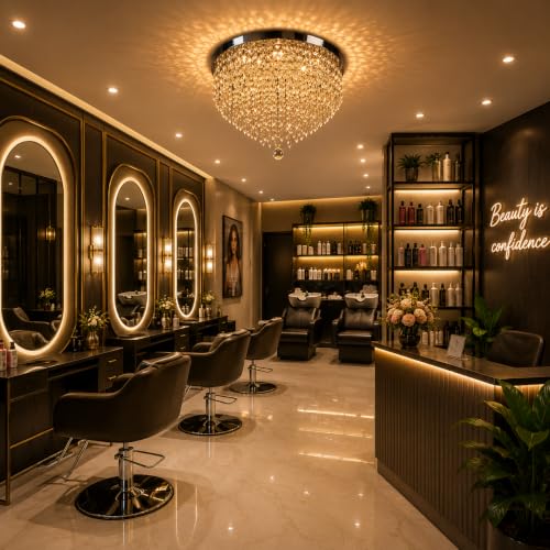 Image of Modern Chandelier Light Crystal Jhoomar Lighting Fixture Pendant Lamp LED Ceiling Lights for Hall, Living, Dining, Entryway (Stainless Steel, 63 Watt)
