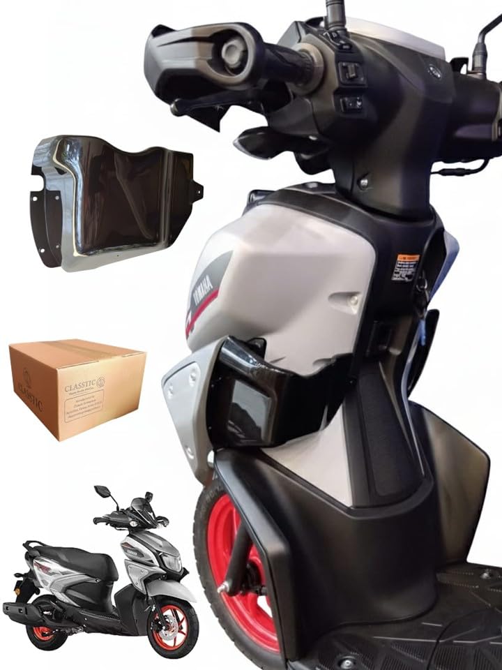 Image of Front Pocket /Glove Box Compatible with Yamaha RayZR 2020+ Models, Dual-Purpose Bottle Holder and Mobile Pocket, UV-Resistant PP Material, Piano Black