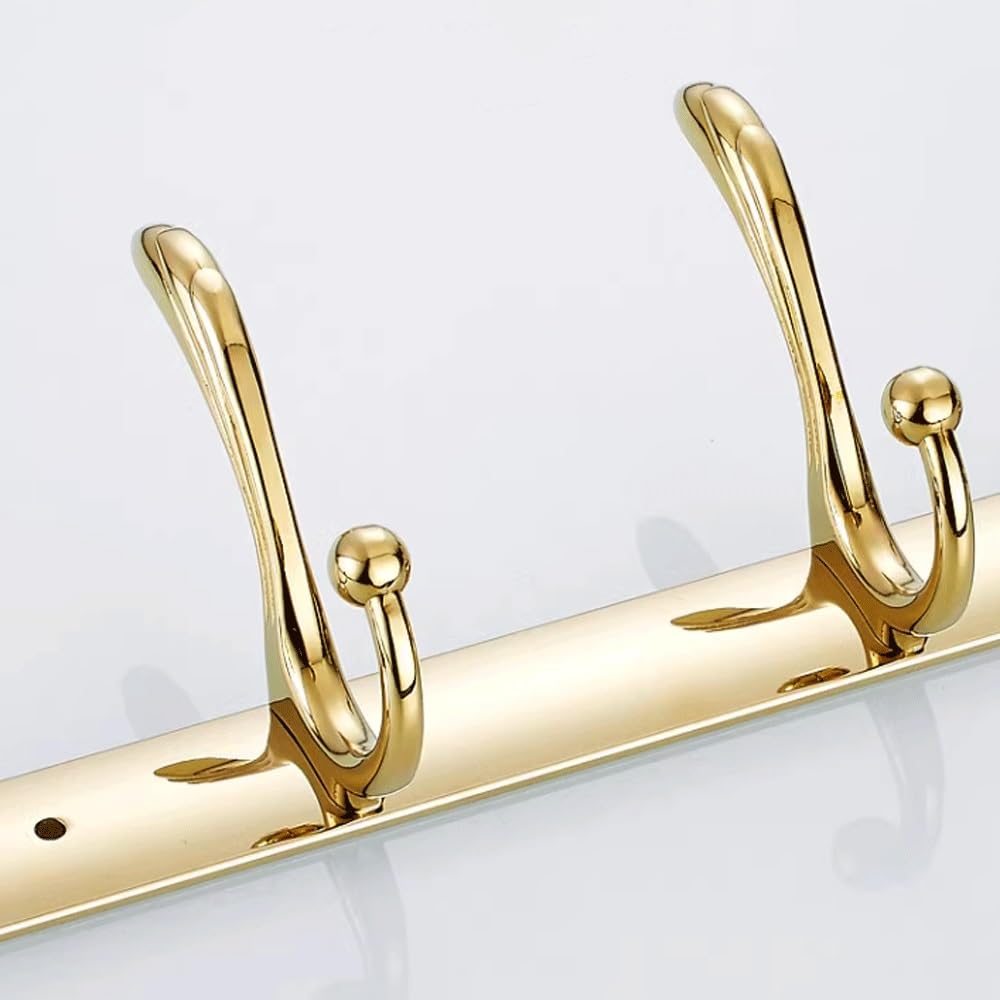 attaccapanni a muro Appendini dorati appesi alle pareti, vestiti appesi alle pareti, cappelli appesi ai ganci appendiabiti, porte d'ingresso appese ai ganci appendiabiti gancio parete cappotti(Gold,M)