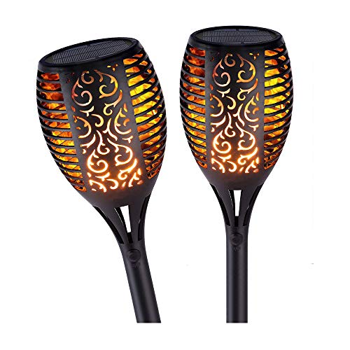 GRIFEMA DG2001, solarlamp voor tuin, waterdichte vlam, zonnelamp, 2 stuks