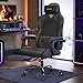 SONGMICS Gaming-Stuhl, Bürostuhl, Schreibtischstuhl, ergonomischer Gaming-Sessel, Sitzkissen mit Federn, Fußstütze, Armlehnen mit Synchronmechanik, tintenschwarz OBG079B01