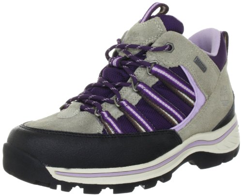 Timberland MAHOOSC GTX LCHKR GRY/PRP 2291R - Nobuck Leather Shoes for Girls