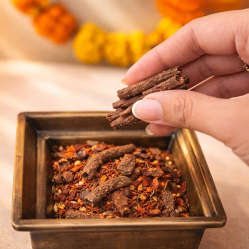 Image of Ritualistic Shuddhi Hawan Samidha Sticks - Ritual Pack (101 Units) | Gaushala Sourced with Panchgavya, Chandan, Peepal & Aam Ki Lakdi | Pure Natural Havan Samidha for Daily Puja, Yagya & Agnihotra
