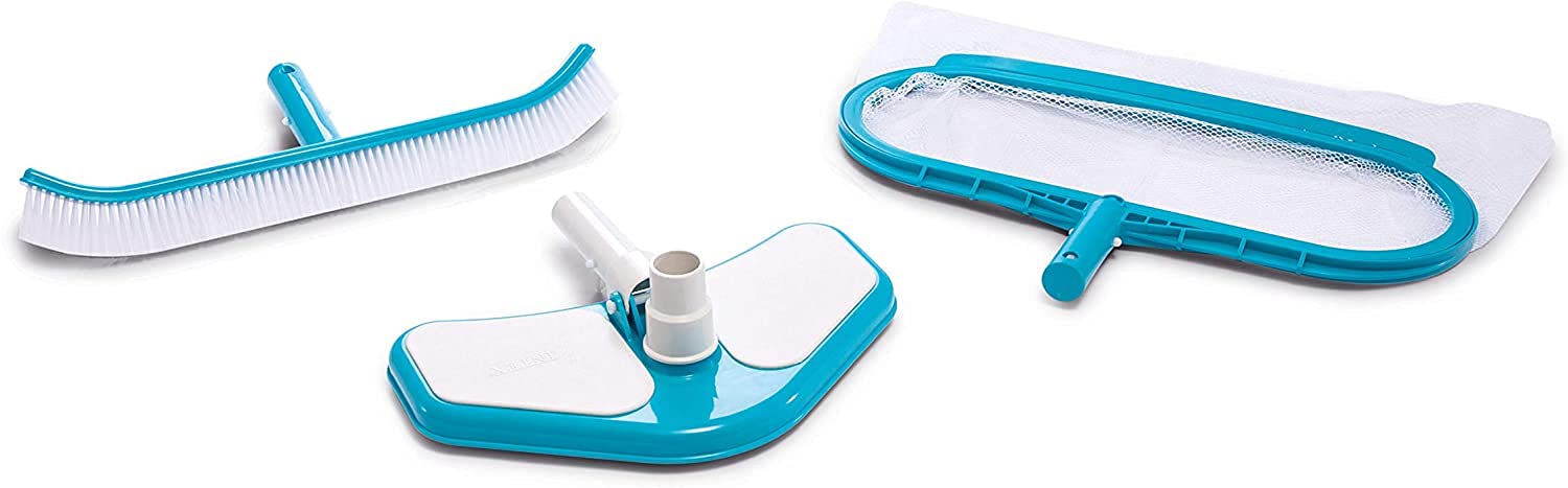 Intex Pool Deluxe Reinigungs-Set 29057 (3-teilig) + Alu-Teleskop Stab 29055