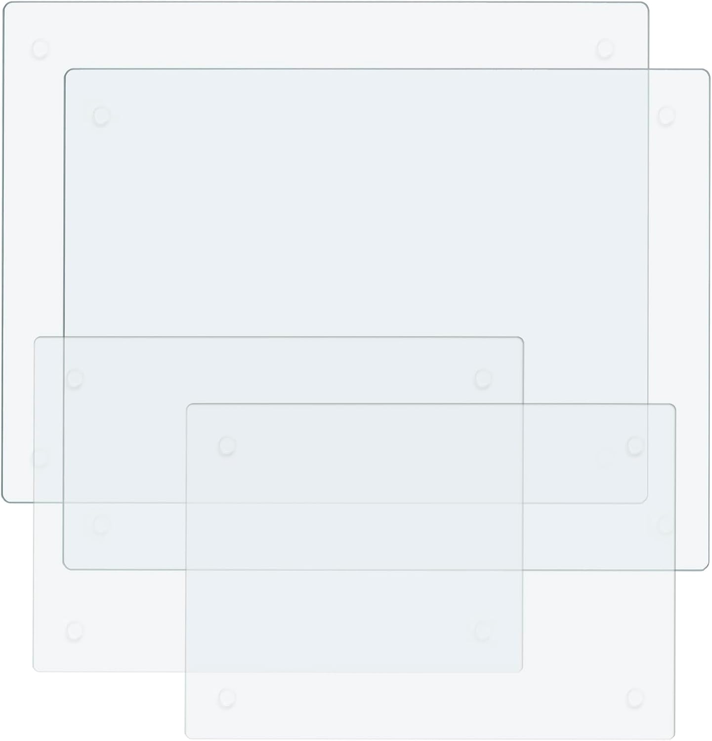 Phore Tempered Glass Cutting Board for Kitchen Counter, Clear Cutting Board for Countertop, Dishwasher Safe, Scratch Resistant, Heat Resistant, Shatter Resistant, Set of 4 (12″x16″x2, 8″x12″x2) Phore Tempered Glass Cutting Board for Kitchen Counter, Clear Cutting Board for Countertop, Dishwasher Safe, Scratch Resistant, Heat Resistant, Shatter Resistant, Set of 4 (12″x16″x2, 8″x12″x2)