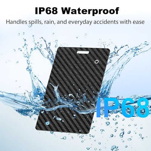 Image of [Apple MFi Certified] 2 Pack Wallet Tracker Card with Apple Find My (iOS Only) Rechargeable Air Tracker Tags Bluetooth Wallet Finder IP68 Waterproof GPS Tracker Item Finder for Keys, Bags, Passport