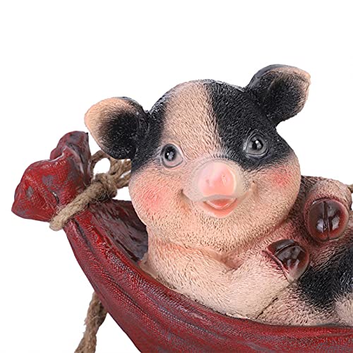 Standbeelddecor, het standbeeld van de harswerf, parkdecoratie voor de binnenplaats van de binnenplaatsgemeenschap Toneeldecoratie(Swing bloem varken) - Image 8