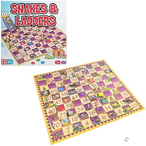 Wowow Toys & Games Snakes & Ladders Family Board Game Set Cover