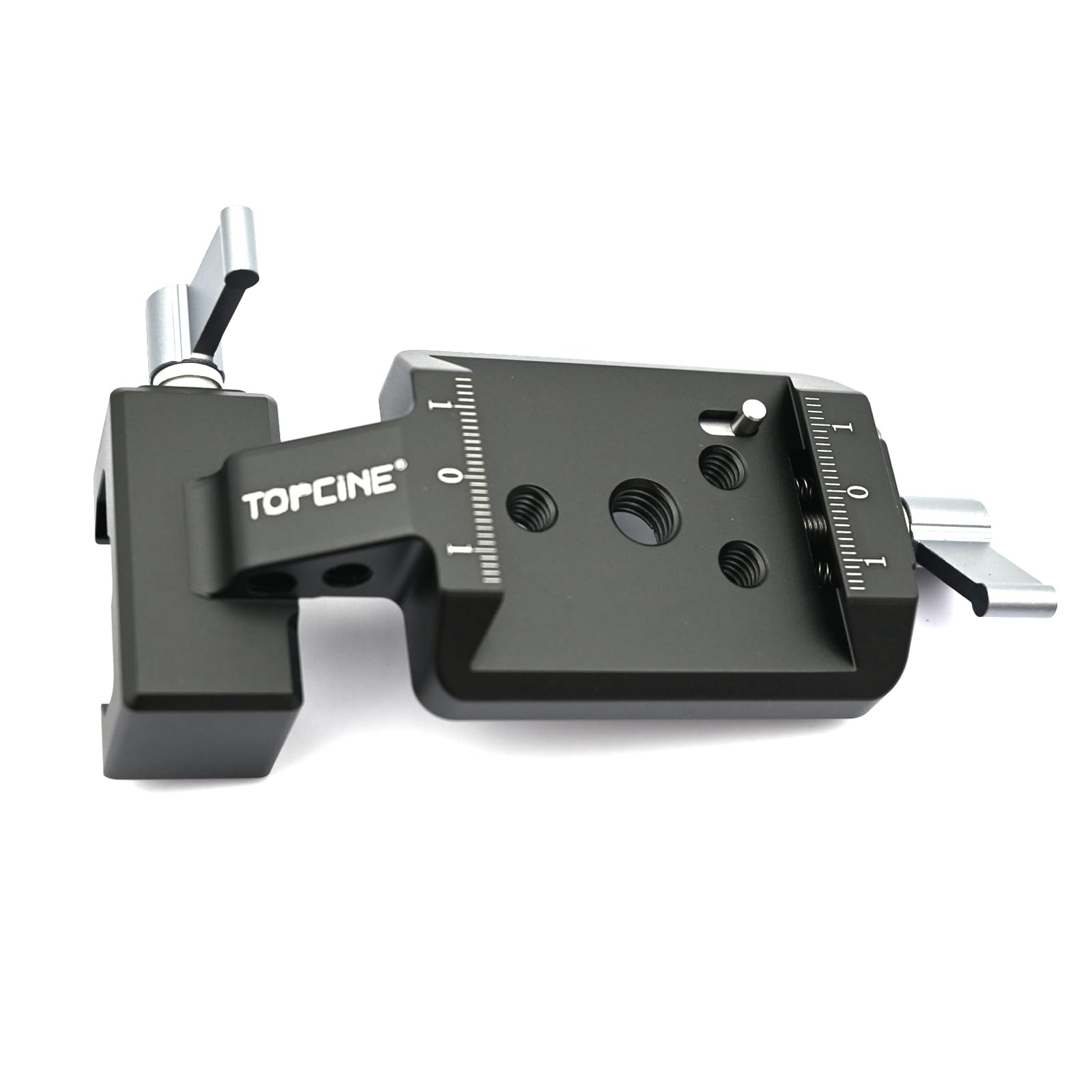 TOPCINE Vertical Camera Mount Compatible with DJI RS2/RS3, Black Aluminum & Stainless Steel, Adjustable Angle, Secure Attachment for Vertical Shooting