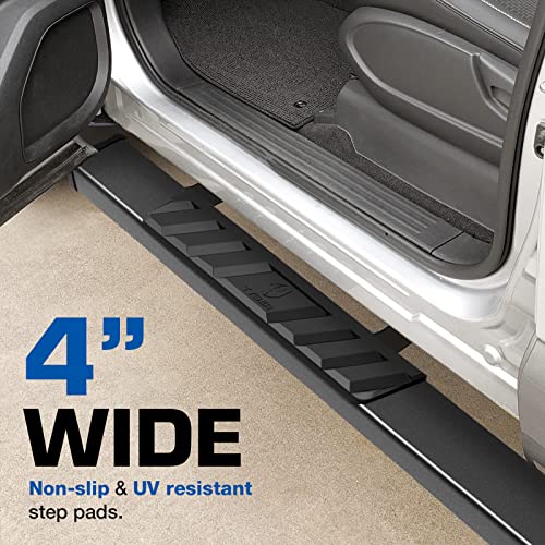 Tyger Auto 4" Riser Running Boards Compatible With 2015-2023 Ford F-150; 2017-2022 F-250 F-350 Super Duty (Excl. Lightning Ev) | Supercrew Cab | Tg-Rs2F40118 | Side Step Rails Nerf Bars #TOP3