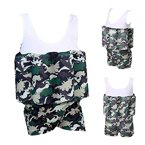 Image of Kids Boys Girls Floatation Swimsuit with Adjustable Buoyancy Baby Float Suit Swim Vest One Piece Swimwear Bathing Suit