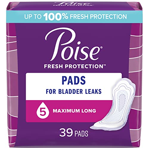 Poise Serviettes absorbance maximum après accouchement long, 39 unités