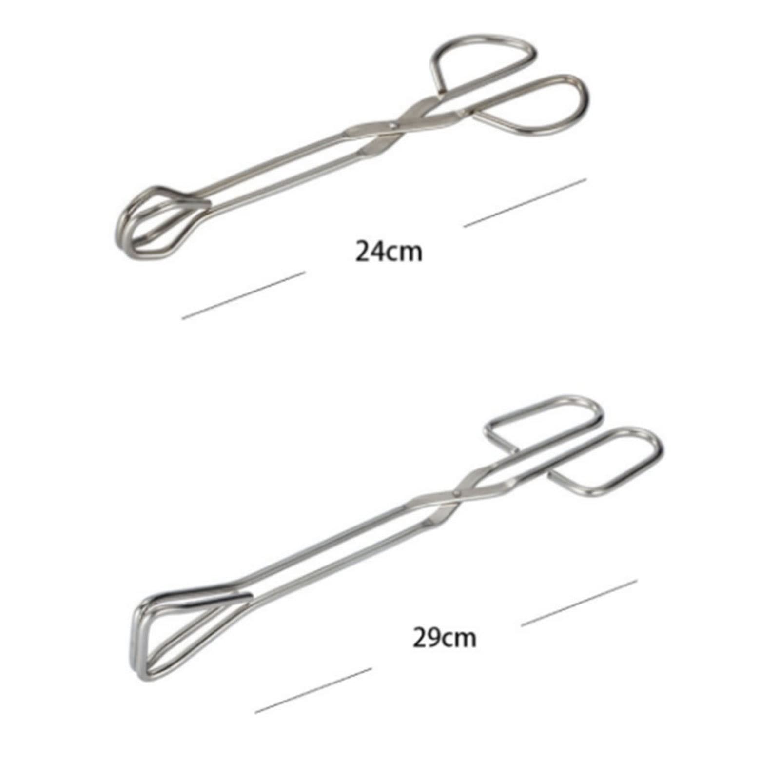 Pinzas de Cocina, 2 uds, Pinzas para Servir, Juego de Tijeras, Mango Largo de Acero Inoxidable, Abrazadera para Pan, Parrilla, Pinza para Asar Alimentos