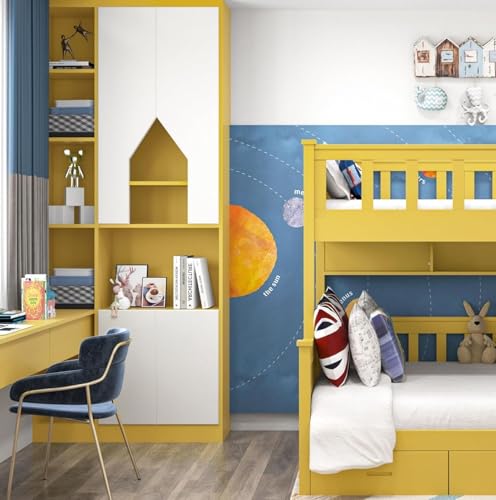 Image of ONETON Yellow Matte Self Adhesive Wallpaper Peel and Stick Wallpaper for Living Room Bedroom Table (YELO MATT WP, 12X50 inch)