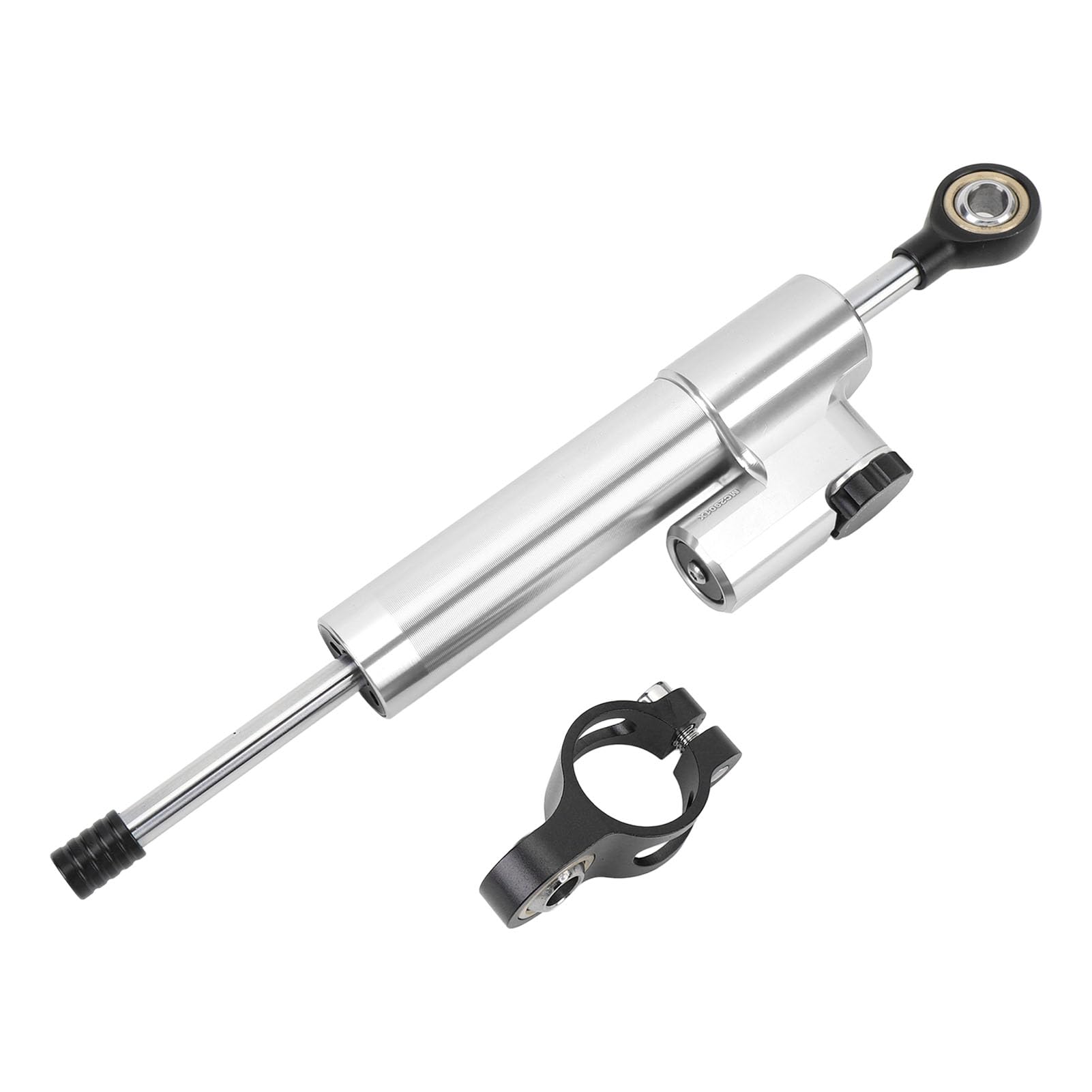 FILFEEL Amortisseur de Direction de Moto – Améliore la stabilité et pour une Utilisation Universelle en Moto en Finition Gris foncé (SILVER)