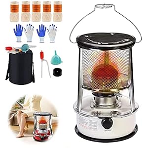 Kerosinekachel, niet-elektrische verwarming, 6 liter kerosine kachelverwarming met kookzak, lichtgewicht draagbare roestvrijstalen olieverwarming voor buiten, terras, camping, kerosineverwarming