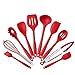 Produktbild Peanutaod Color Boxed Silicone Kitchen Utensils 10er-Set Antihaft-Pfannen Küchenhelfer Backutensilien - Rot