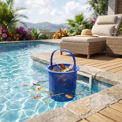 Panier Filtre Panier Écumoire,Panier D'écumoire de Piscine,Panier Skimmer Piscine,Panier pour filtre de piscine Installation Rapide Anti-Obstruction Pour Nettoyage De Piscines