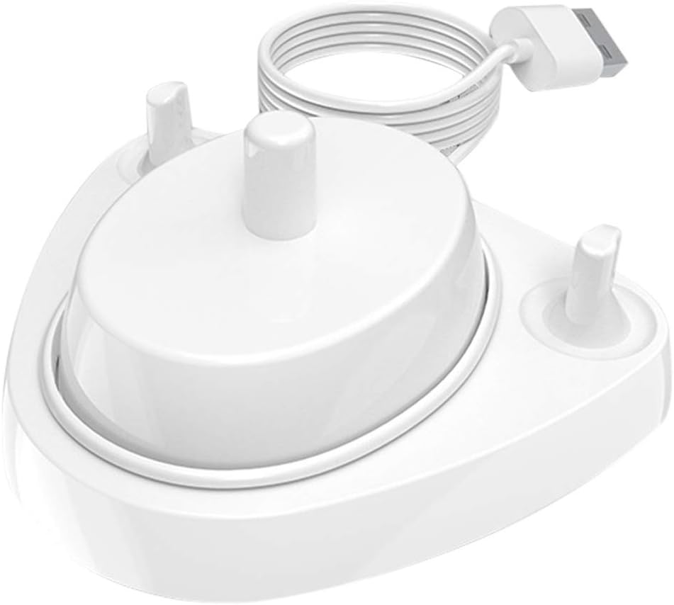 TANOU for Oral B Toothbrush Replacement Charger Power Supply Inductive Charging Holder Model 3757 USB Cable White