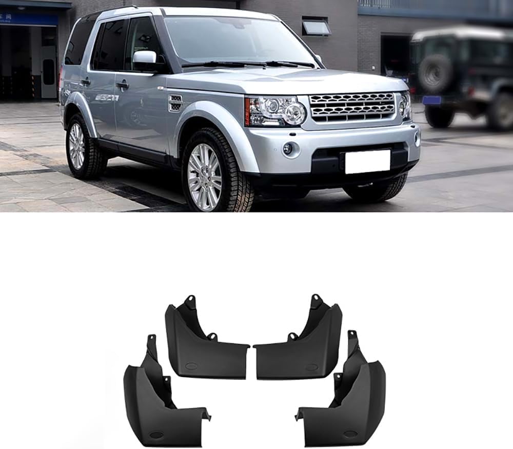 WeiYH No Drill Mud Flaps for Car Front Rear Wheel for Land Rover Discovery 4 2009-2016