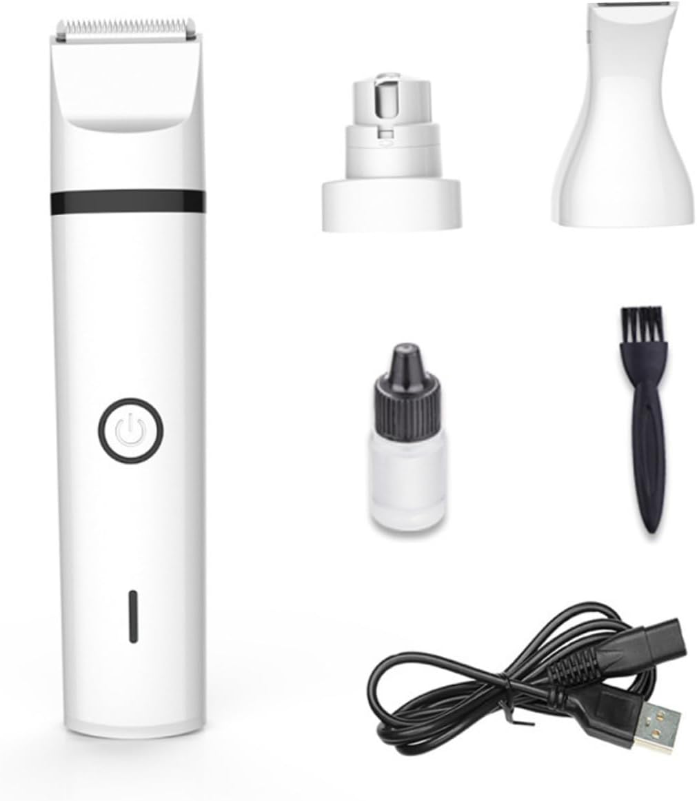 Abaodam 1set Pet Nail for Dogs Cats USB Rechargeable Paw Trimmer Speed Nail Polisher for Safe Grooming for Home Use