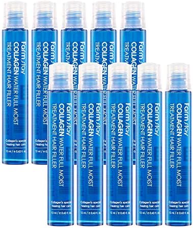 Collagen Water Full Moist Treatment Hair Filler - Hydrating Haircare Product - Serum with Keratin and Hydrolyzed Collagen - 10 pc