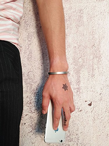 Stainless Steel Antique Retro Reminder Inspiration Message Quote Open Cuff Bangle Bracelets For Men Boy,65Mm #TOP4