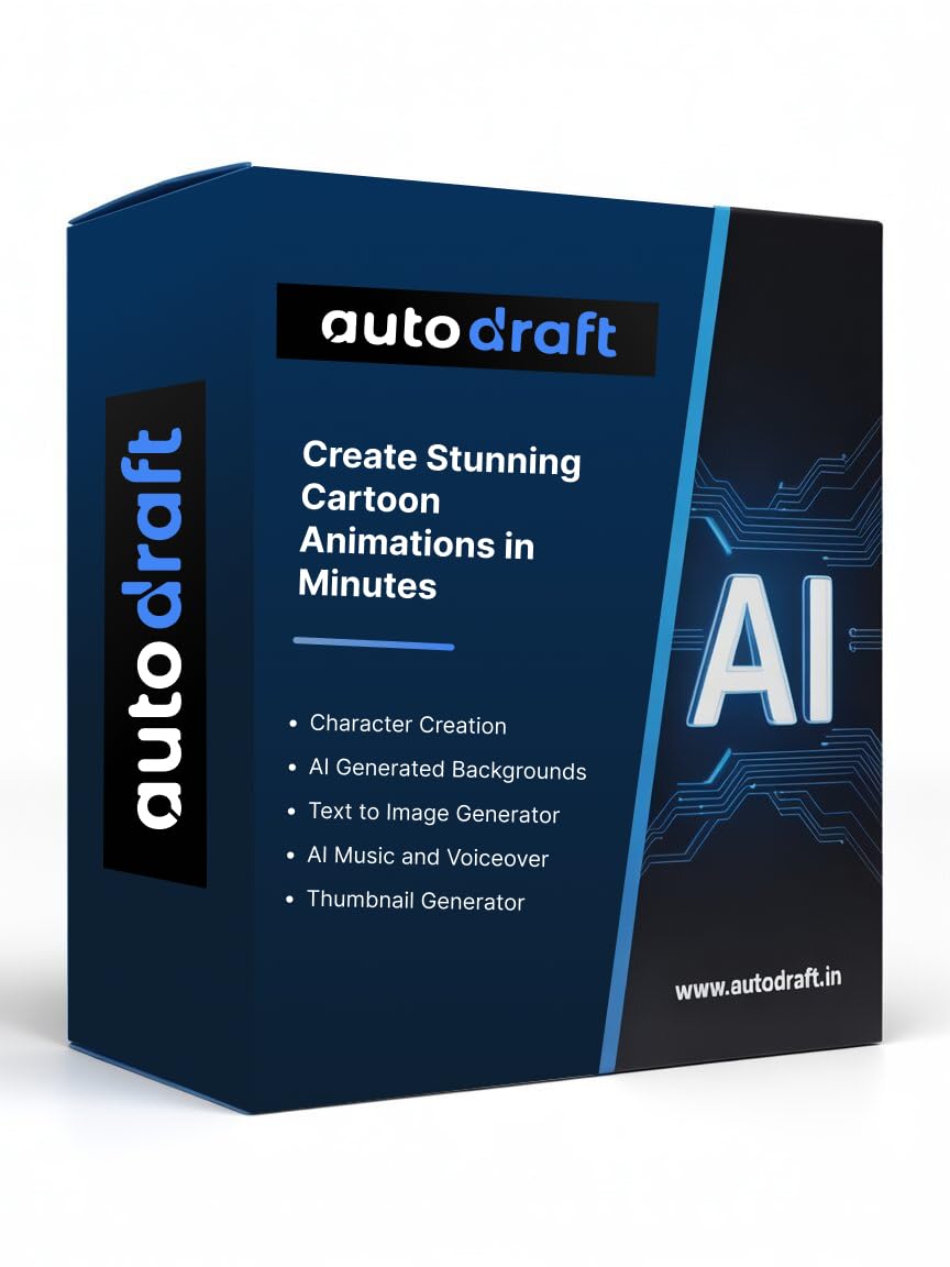 AutoDraft AI Licence Key | AI Animation Generator | AI Cartoon Maker | 30 Days Subscription - 1000 Credits | Email delivery in 2 Hours- no CD
