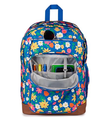 Image of JanSport Cool Backpack with 15-inch Laptop Sleeve, Large Computer Bag Rucksack with 2 Compartments, Ergonomic Straps, Flower Market